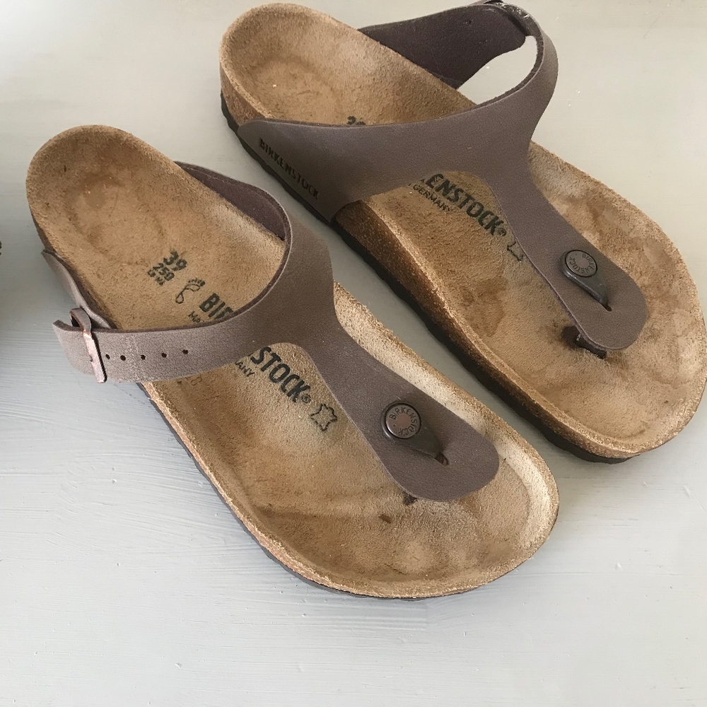 Birkenstock tan/brown sandals - size 39